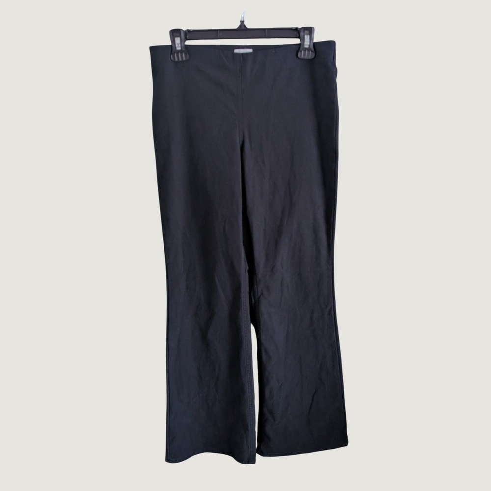 Wilfred Free Aritzia Black Flared Wide Leg Tailored Office Pants Stretch Size 8